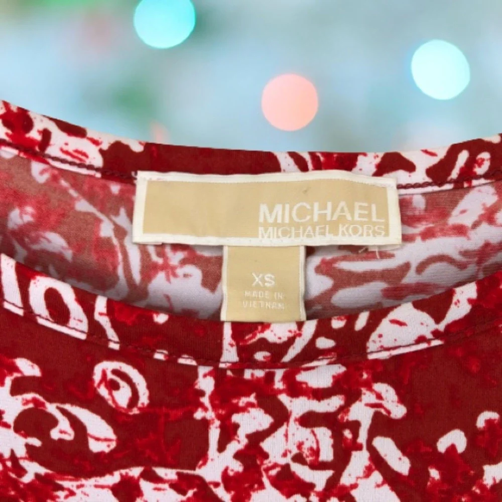 MICHAEL MICHAEL KORS Red Floral Dress tie-back - Picture 4 of 6